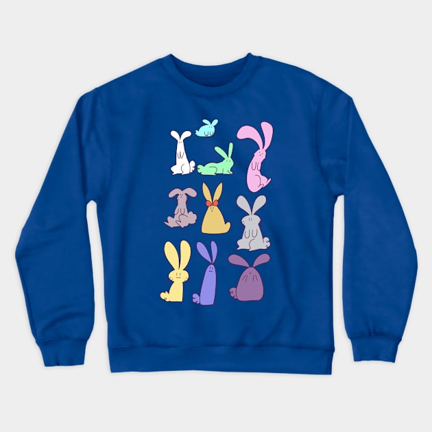 Pastel Bunnies! Crewneck Sweatshirt by saradaboru